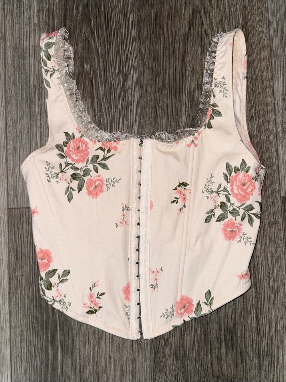 Altar'd State Floral Print Corset Top Size Medium Cute Dainty Romantic Garden